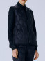 Military v neck down vest black 