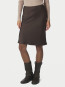 Mindie heavy sateen skirt dark brown 