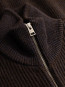 Hagen wool cotton rib cardigan dk purple 
