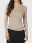 Nella fine rib blouse beige mel 