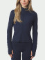 Nolana zip blouse navy 