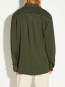 Ossian garment dyed tencel shirt shelter grn 