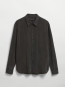 Ossian garment dyed tencel shirt black 