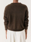 Oui 19a cardigan choco chine 