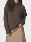 Paulina knit blouse brown melange 