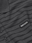 Pique longsleeve polo gray pinstripe 