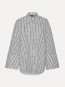 Poplin oversized shirt black comb 