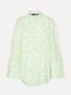 Poplin oversized shirt gleam green comb 