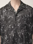 Chrome tribal printed shirt silver 