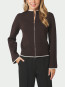 Quiana two-way zip knit jacket dk brown 