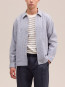Reed seersucker hemdjacke stone blue 