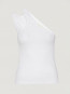 Rib jersey cut-out top white S