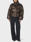 Rhea shiny puffer jacket chocolate brown 