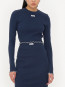 Rib longsleeve top navy blaze 