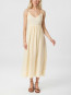 Savani long linen dress light yellow 