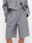 Double pleated shorts lt grey 