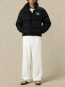 Slogan puffer jacket black 