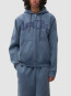 Stencil sunfade zip hoodie navy 