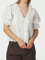 Talise emb blouse white 