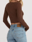 Tie cardigan walnut 