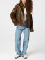 Titan faux leather jacket lt brown XS