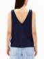 Vneck top tinted navy M