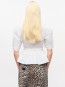 Washed stretch tie strap blouse white 