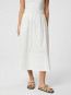 Yara long poplin skirt white L