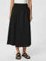 Yara long poplin skirt black 