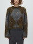 Zelie-m brush artwork pullover argyle olive 