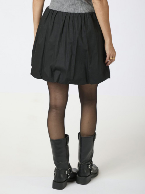 Stela short balloon skirt black S