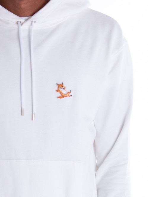 Chillax fox patch classic hoodie ecru 