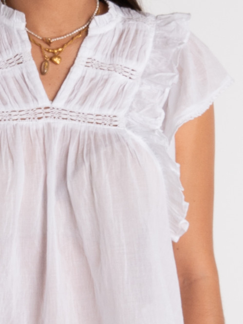 Jayla s voile top white 