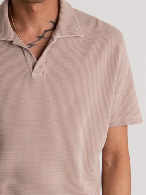 Short sleeve polo clay beige 