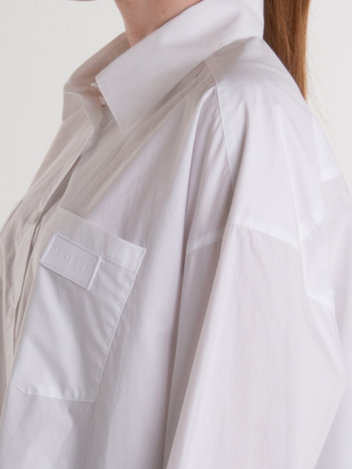 Poplin oversize shirt bright white 