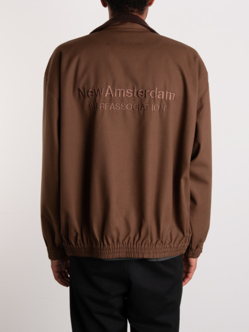Wool track jacket brown 