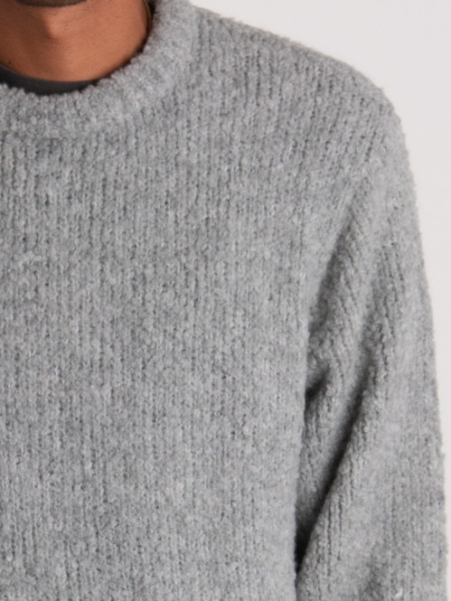 Dun textured sweater grey 