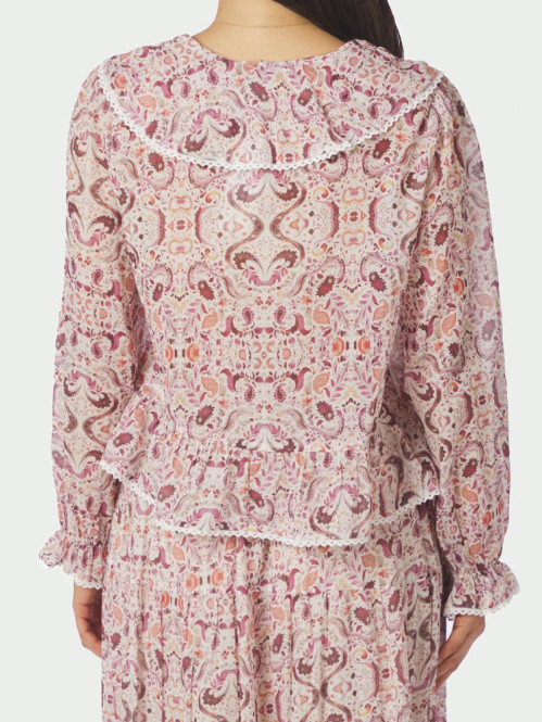 Ajda paisley dance blouse rose 