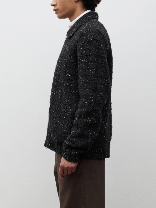 Aldrup donegal square cardigan charcoal 