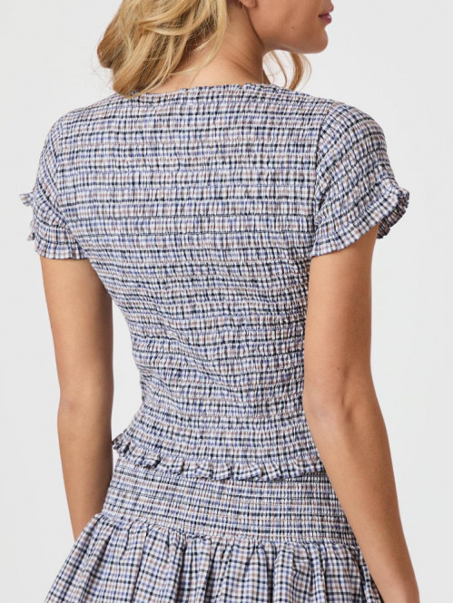 Aletta double check top blue 