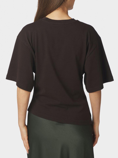 Alira boxy tee dark brown 