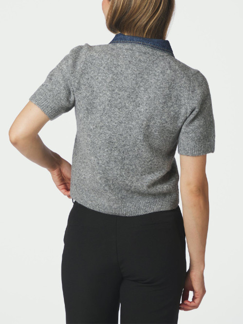 Amoria knit cardigan grey mel 