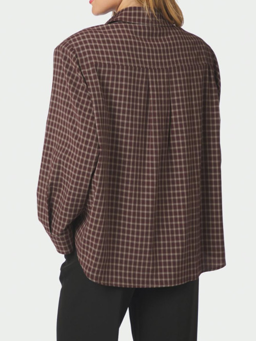 Anella check shirt choco 