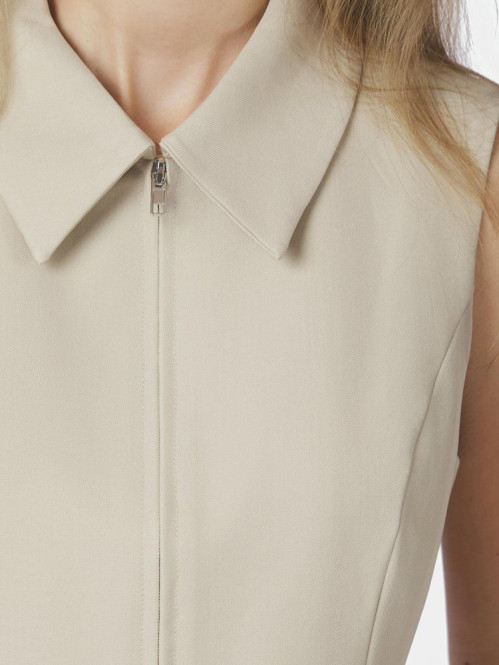 Annabella structure waistcoat creme 