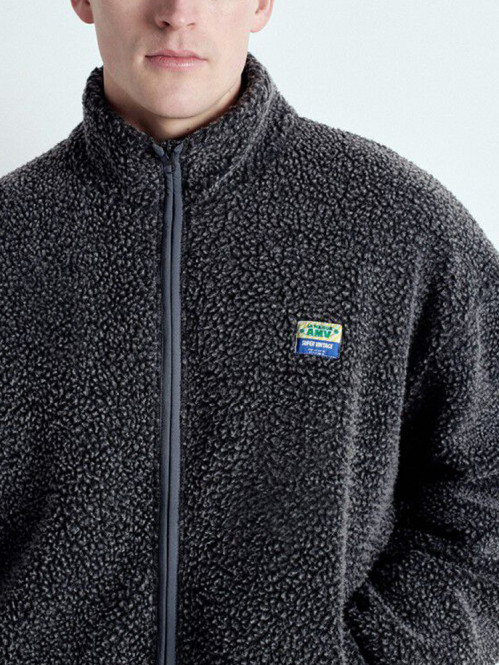 Mhok 16b teddy jacket anthracite chine 