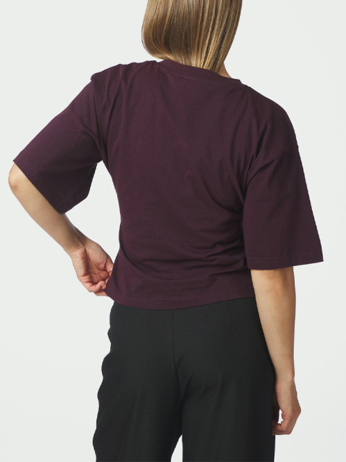 Asha boxy t-shirt bordeaux 