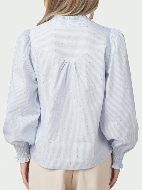 Astrida stripe stone blouse light blue 