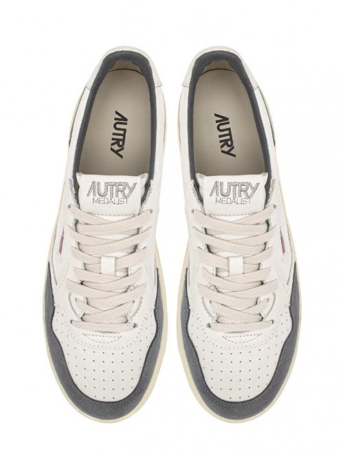 Medalist men sneaker goat white morel 