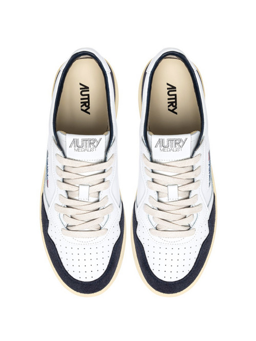 Medalist mens sneaker suede white ocean 