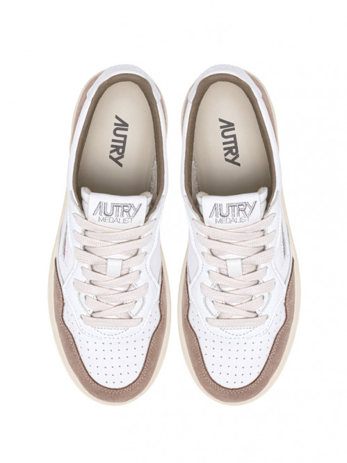 Medalist wmns sneaker suede white tobacco 